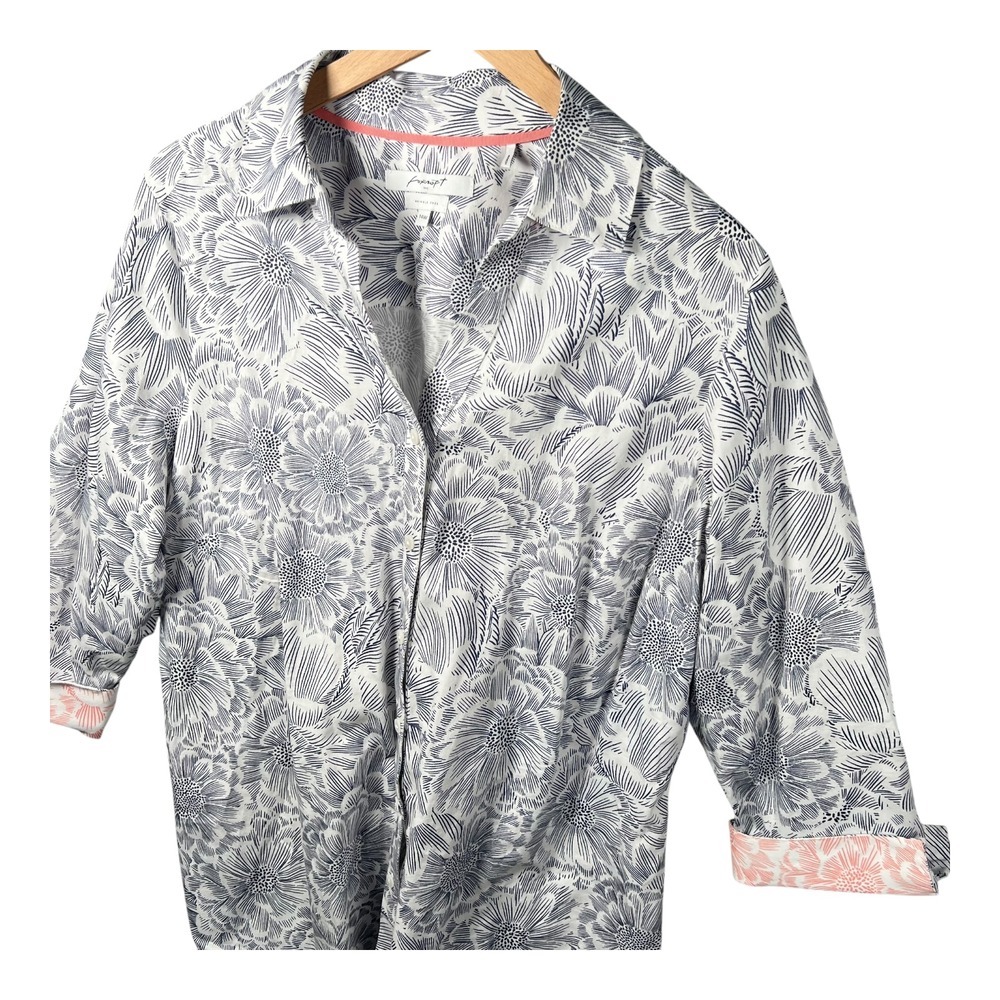 Foxcroft Floral Button Down Shirt size 14W